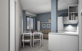 Riorganizzazione spazi interni e nuovo arredo appartamento in San Lorenzo al mare IM (2018)